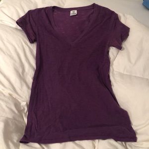 Purple v neck T-shirt